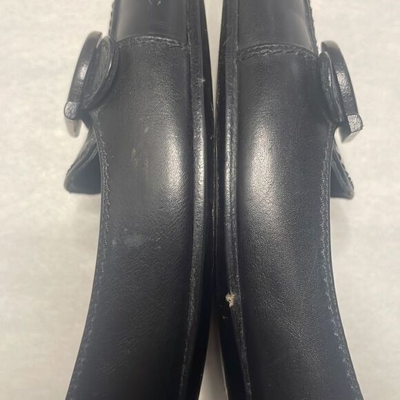 Salvatore Ferragamo Black Leather Low Heeled Pointed Toe Flats sz 8.5 2A Narrow - Picture 11 of 16